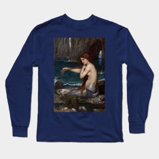 The Mermaid - John William Waterhouse Long Sleeve T-Shirt